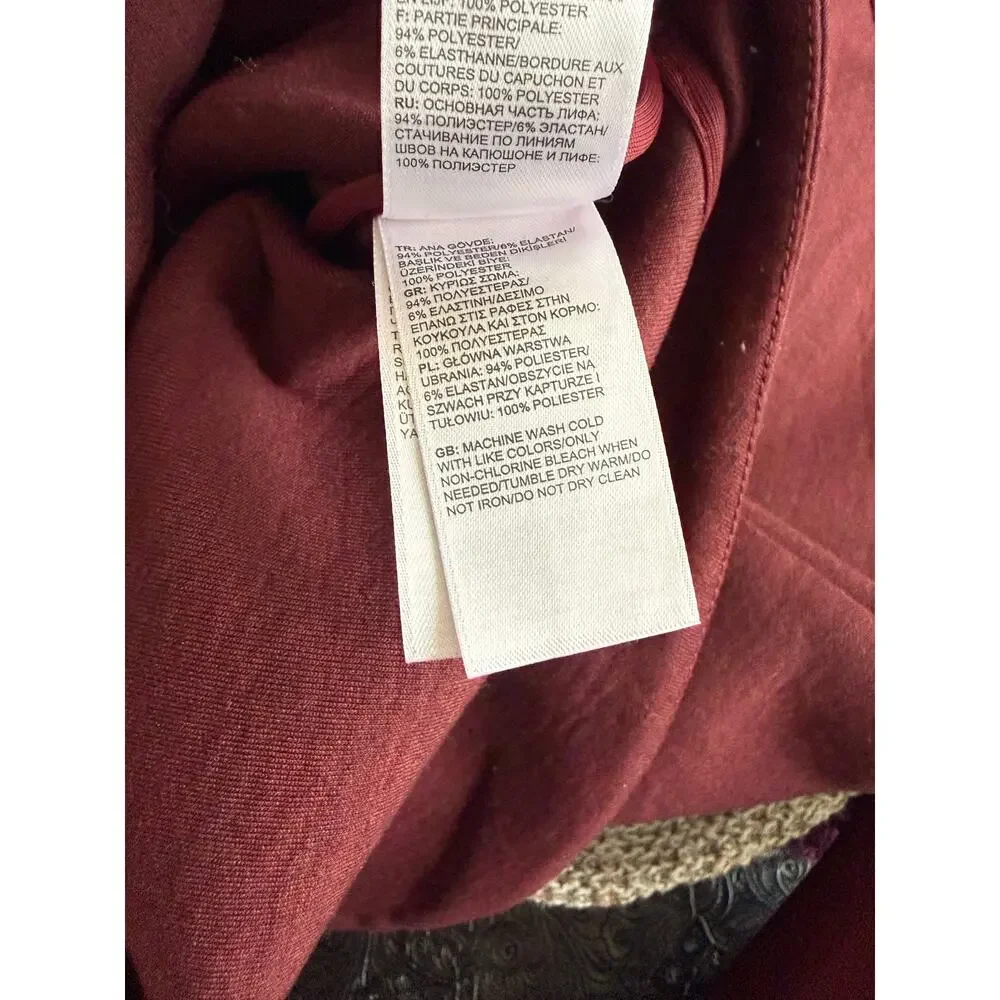 The North Face Jacket Women's Small Burgundy Snap Closure 3D Thermal - Picture 6 of 7